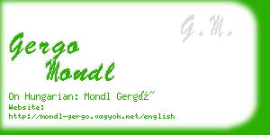 gergo mondl business card